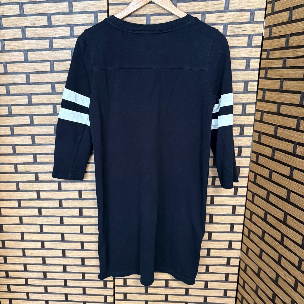 J. Crew Black Varsity Stripe Dress Size Small - Picture 2 of 7